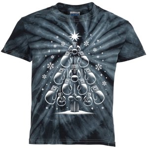 Boxing Christmas Tree For Sports Lovers Player Gift Kids Tie-Dye T-Shirt