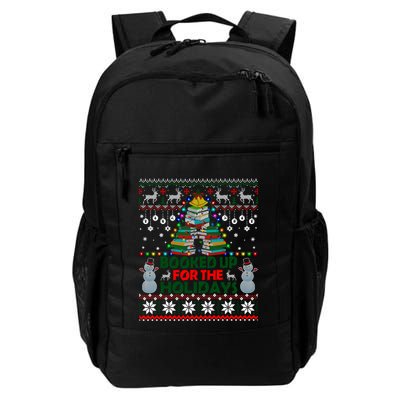 Book Christmas Tree Librarian Booked Up For The Christmas Great Gift Backpack