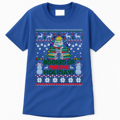 Book Christmas Tree Librarian Booked Up For The Christmas Great Gift Tall T-Shirt