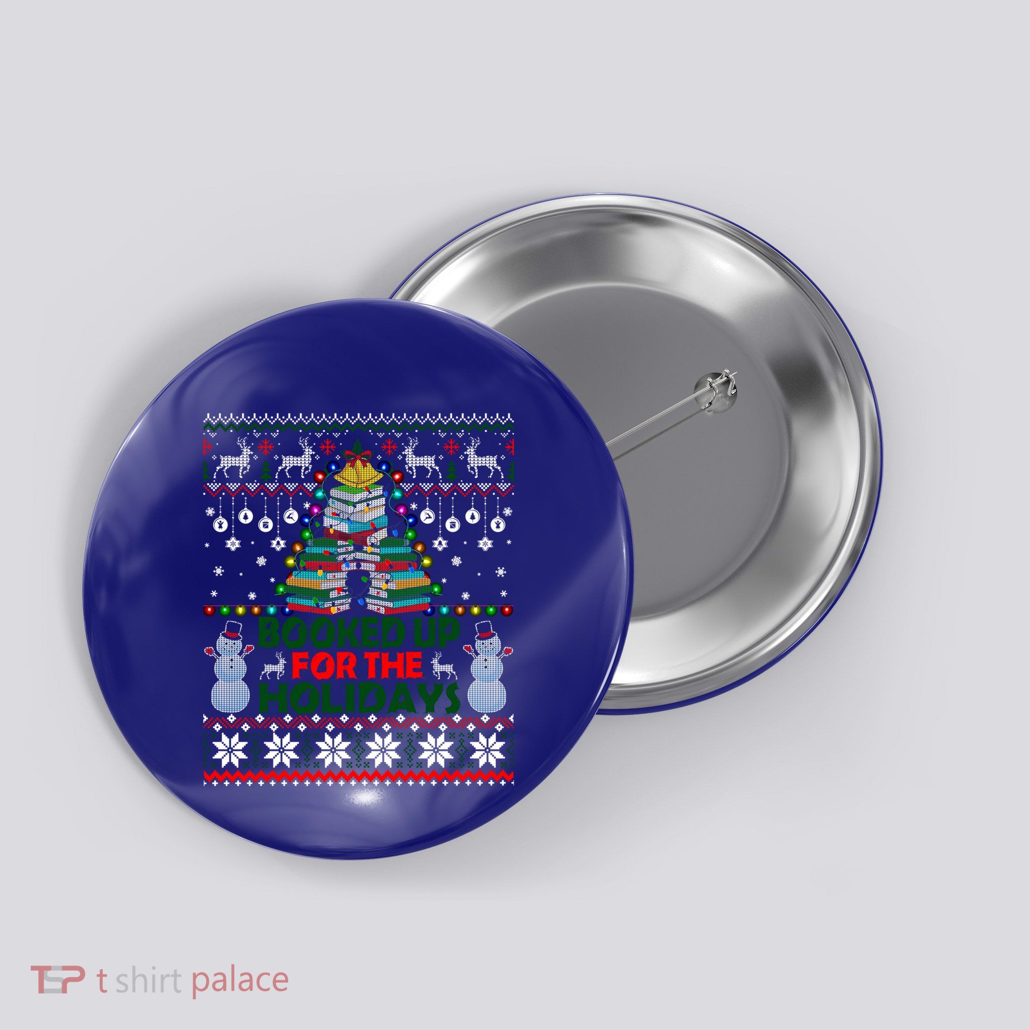 Book Christmas Tree Librarian Booked Up For The Christmas Great Gift Button