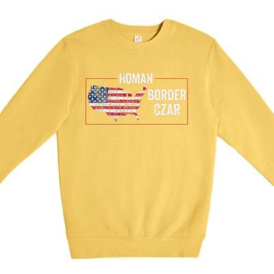 Border Czar Tom Homan Trump President Elect Maga Support Premium Crewneck Sweatshirt