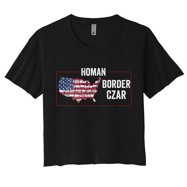 Border Czar Tom Homan Trump President Elect Maga Support Women's Crop Top Tee