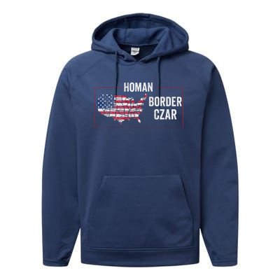 Border Czar Tom Homan Trump President Elect Maga Support Performance Fleece Hoodie