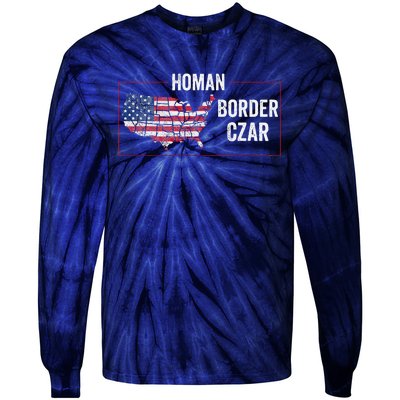 Border Czar Tom Homan Trump President Elect Maga Support Tie-Dye Long Sleeve Shirt