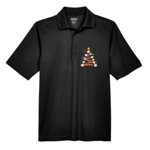 Baseball Christmas Tree Light Xmas Baseball Men's Origin Performance Pique Polo