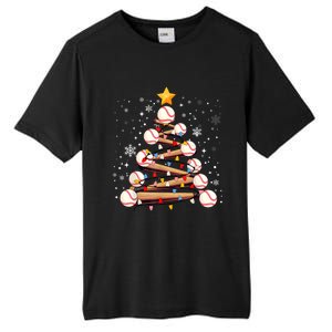 Baseball Christmas Tree Light Xmas Baseball Tall Fusion ChromaSoft Performance T-Shirt