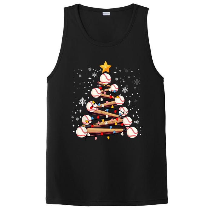 Baseball Christmas Tree Light Xmas Baseball PosiCharge Competitor Tank