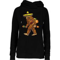 Bigfoot Carrying Taco El Squatcho Beer Pacho Sombrero Lover Womens Funnel Neck Pullover Hood