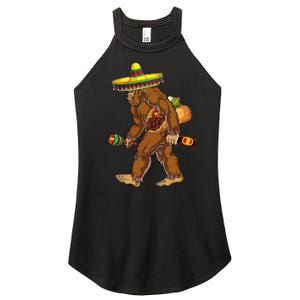 Bigfoot Carrying Taco El Squatcho Beer Pacho Sombrero Lover Women's Perfect Tri Rocker Tank