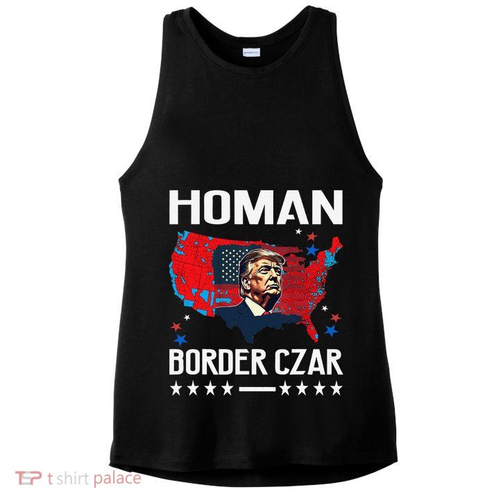 Border Czar Tom Homan Trump President Elect Maga Support Ladies PosiCharge Tri-Blend Wicking Tank