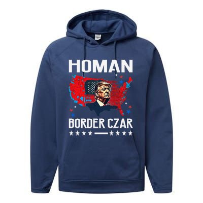 Border Czar Tom Homan Trump President Elect Maga Support Performance Fleece Hoodie