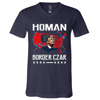 Border Czar Tom Homan Trump President Elect Maga Support V-Neck T-Shirt