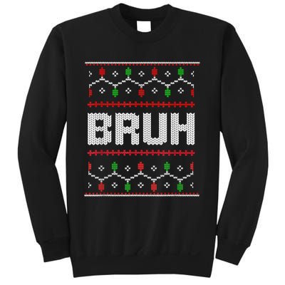 Bruh Christmas Teen Teens Ugly Christmas Sweatshirt