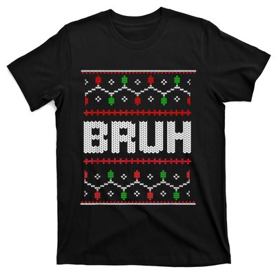 Bruh Christmas Teen Teens Ugly Christmas T-Shirt