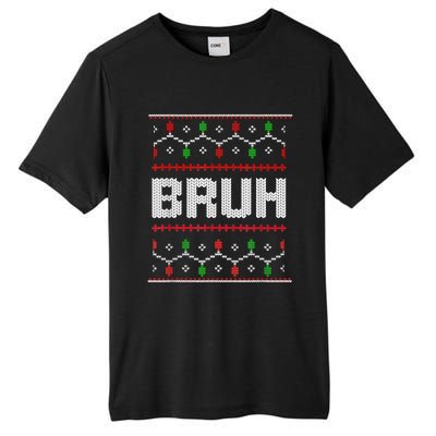 Bruh Christmas Teen Teens Ugly Christmas Tall Fusion ChromaSoft Performance T-Shirt