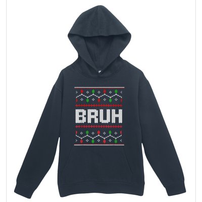 Bruh Christmas Teen Teens Ugly Christmas Urban Pullover Hoodie