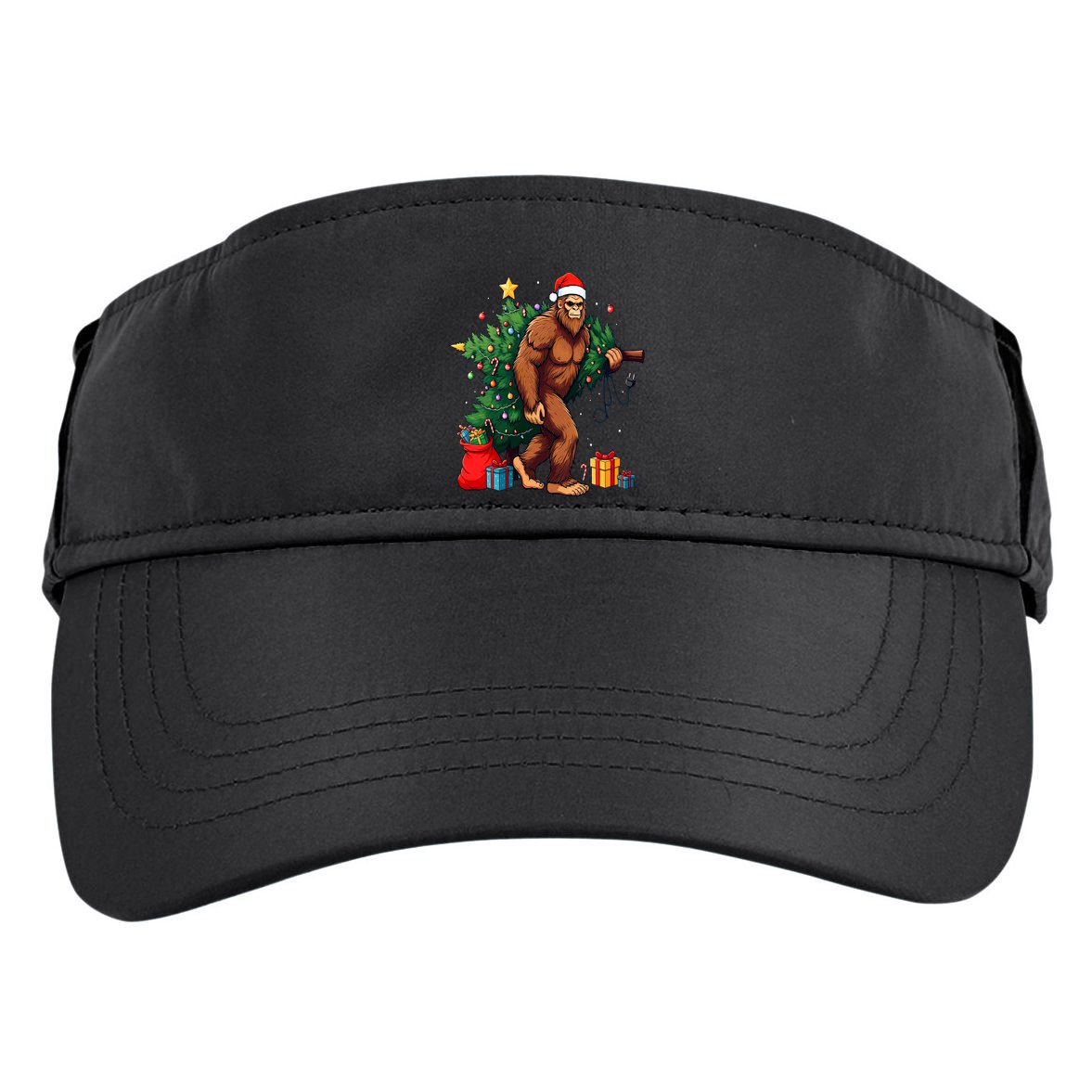 Bigfoot Christmas Tree Lights Xmas Adult Drive Performance Visor