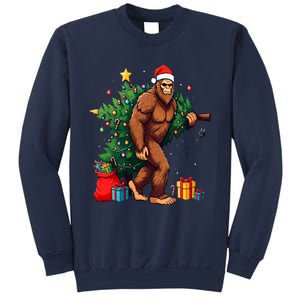 Bigfoot Christmas Tree Lights Xmas Sweatshirt