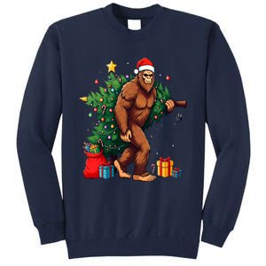 Bigfoot Christmas Tree Lights Xmas Tall Sweatshirt