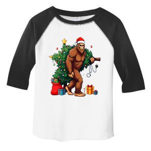 Bigfoot Christmas Tree Lights Xmas Toddler Fine Jersey T-Shirt