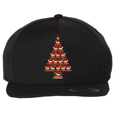 Basketball Christmas Tree Santa Hat Basketball Player Xmas Meaningful Gift Wool Snapback Cap