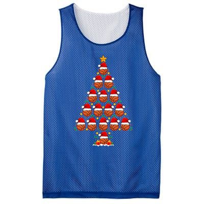 Basketball Christmas Tree Santa Hat Basketball Player Xmas Meaningful Gift Mesh Reversible Basketball Jersey Tank