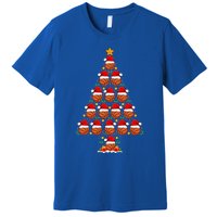 Basketball Christmas Tree Santa Hat Basketball Player Xmas Meaningful Gift Premium T-Shirt