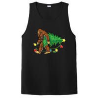 Bigfoot Christmas Tree Lights Xmas Boys Sasquatch Lovers PosiCharge Competitor Tank