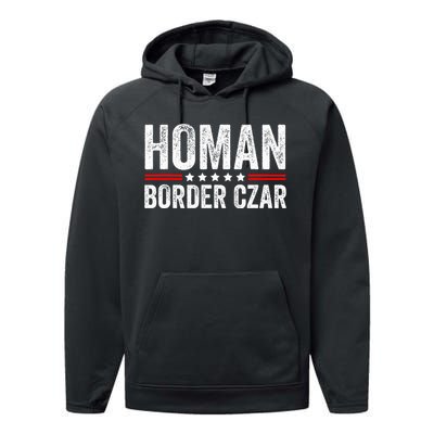 Border Czar Tom Homan Trump President Election Maga Support Performance Fleece Hoodie