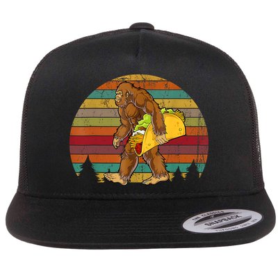 Bigfoot Carrying Taco Funny Cinco De Mayo Boy Men Sasquatch Flatbill Hat