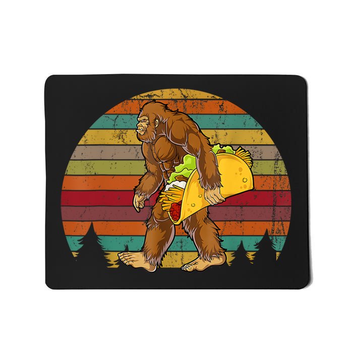 Bigfoot Carrying Taco Funny Cinco De Mayo Boy Men Sasquatch Mousepad