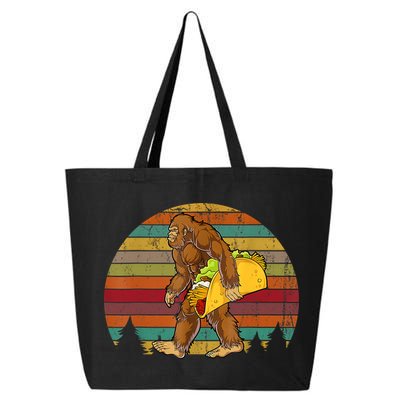 Bigfoot Carrying Taco Funny Cinco De Mayo Boy Men Sasquatch 25L Jumbo Tote