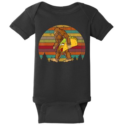 Bigfoot Carrying Taco Funny Cinco De Mayo Boy Men Sasquatch Baby Bodysuit