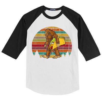 Bigfoot Carrying Taco Funny Cinco De Mayo Boy Men Sasquatch Kids Colorblock Raglan Jersey