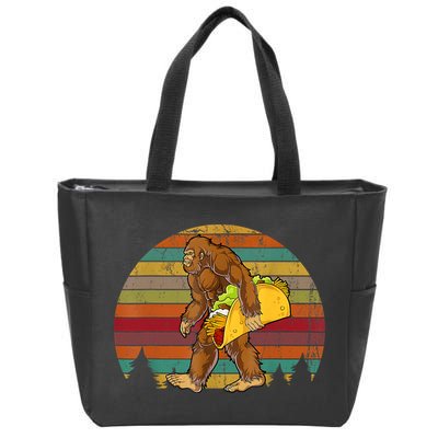 Bigfoot Carrying Taco Funny Cinco De Mayo Boy Men Sasquatch Zip Tote Bag
