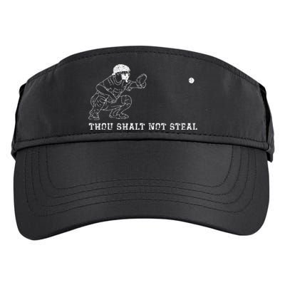 Baseball Catcher Thou Shalt Not Steal Christian Player Coach Adult Drive Performance Visor