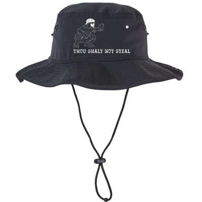 Baseball Catcher Thou Shalt Not Steal Christian Player Coach Legacy Cool Fit Booney Bucket Hat