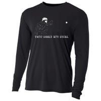 Baseball Catcher Thou Shalt Not Steal Christian Player Coach Cooling Performance Long Sleeve Crew