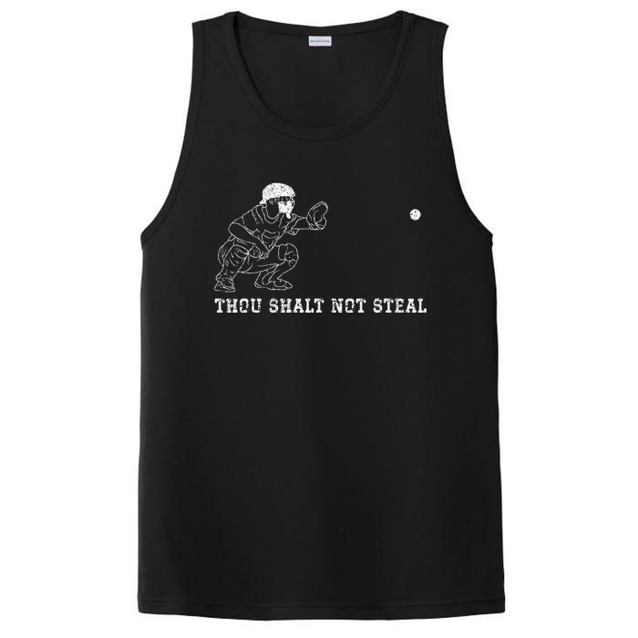 Baseball Catcher Thou Shalt Not Steal Christian Player Coach PosiCharge Competitor Tank