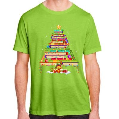 Books Christmas Tree Decor Xmas For Librarian Teacher Meaningful Gift Adult ChromaSoft Performance T-Shirt