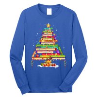 Books Christmas Tree Decor Xmas For Librarian Teacher Meaningful Gift Long Sleeve Shirt