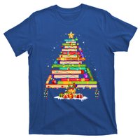 Books Christmas Tree Decor Xmas For Librarian Teacher Meaningful Gift T-Shirt