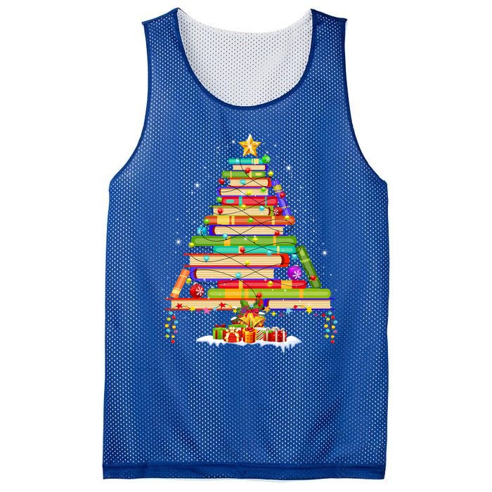 Books Christmas Tree Decor Xmas For Librarian Teacher Meaningful Gift Mesh Reversible Basketball Jersey Tank