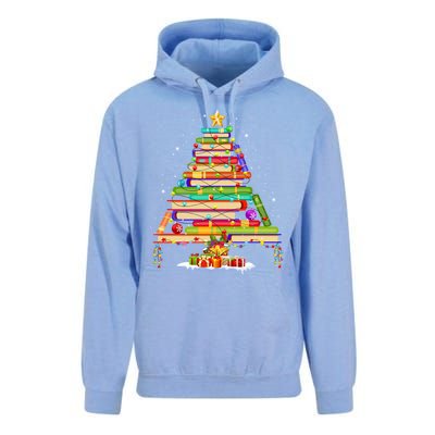 Books Christmas Tree Decor Xmas For Librarian Teacher Meaningful Gift Unisex Surf Hoodie