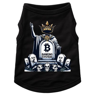 Bitcoin Crypto the new king Funny Vintage Banking System  Doggie Tank