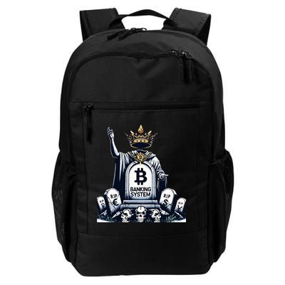 Bitcoin Crypto the new king Funny Vintage Banking System  Backpack