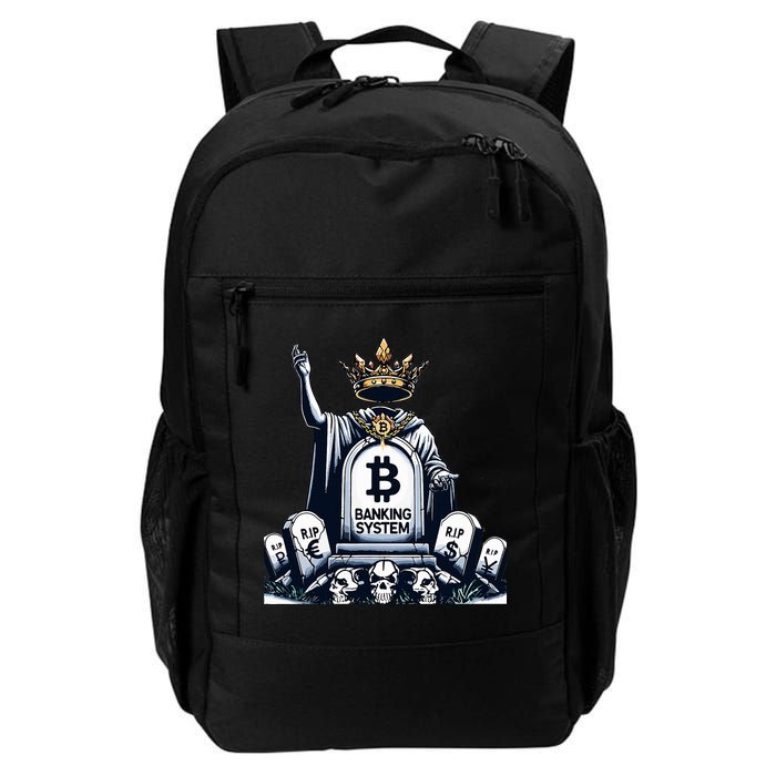 Bitcoin Crypto the new king Funny Vintage Banking System  Backpack
