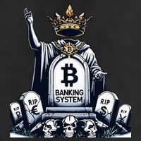 Bitcoin Crypto the new king Funny Vintage Banking System  Golf Towel