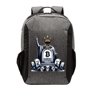 Bitcoin Crypto the new king Funny Vintage Banking System  Vector Backpack