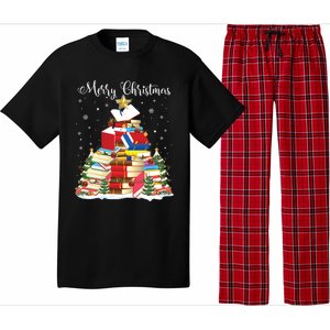 Books Christmas Tree Reading Gift Book Lover Pajama Funny Gift Pajama Set